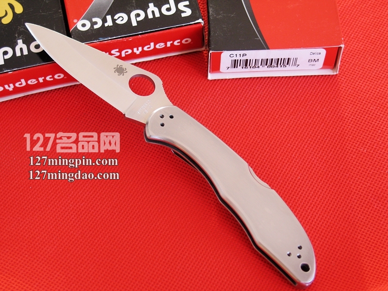 美国蜘蛛 SPYDERCO C11P 钢柄全刃折刀