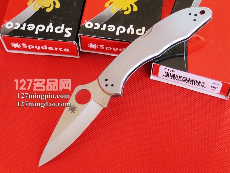 美国蜘蛛 SPYDERCO C11P 钢柄全刃折刀