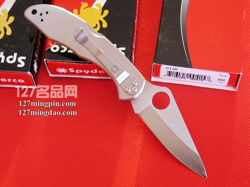 美国蜘蛛 SPYDERCO C11P 钢柄全刃折刀