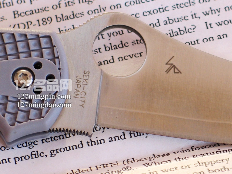 美国蜘蛛SPYDERCO C90FPGYE 超级青纸蓝钢版夹钢折刀