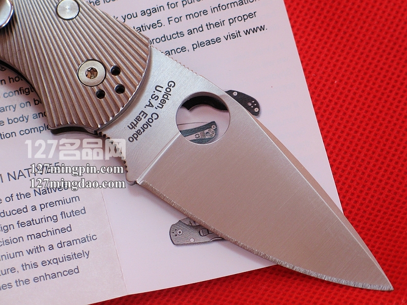 美国蜘蛛SPYDERCO C41TIFP5 钛柄经典折刀 