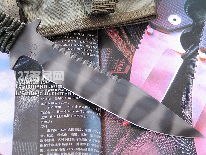 美国挺进者Strider D9-SS 军绿柄战术刀