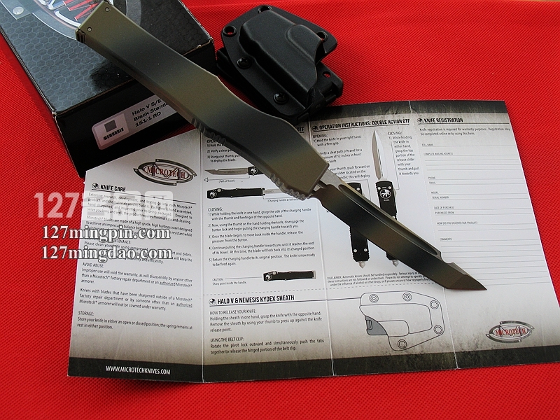  美国微技术MICROTECH 151-1RD 五代军用 迷彩柄强力直弹刀