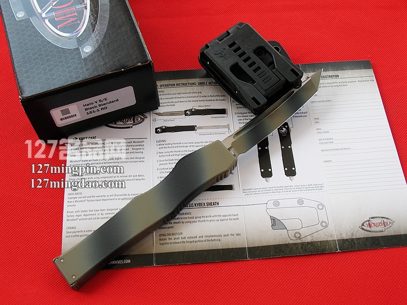  美国微技术MICROTECH 151-1RD 五代军用 迷彩柄强力直弹刀