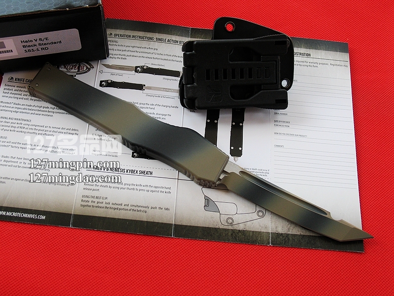  美国微技术MICROTECH 151-1RD 五代军用 迷彩柄强力直弹刀