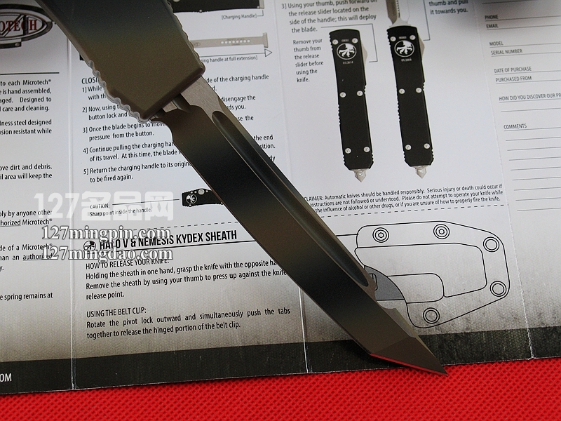  美国微技术MICROTECH 151-1RD 五代军用 迷彩柄强力直弹刀