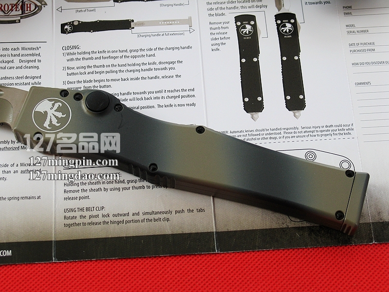  美国微技术MICROTECH 151-1RD 五代军用 迷彩柄强力直弹刀