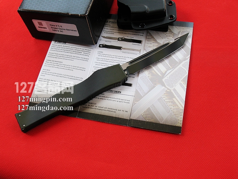  美国微技术MICROTECH 150-2GD 五代军用迷彩柄 半齿强力直弹刀