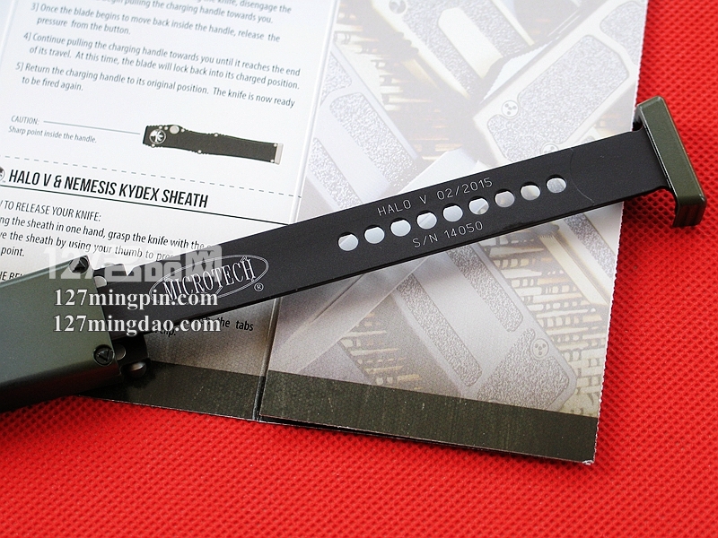  美国微技术MICROTECH 150-2GD 五代军用迷彩柄 半齿强力直弹刀