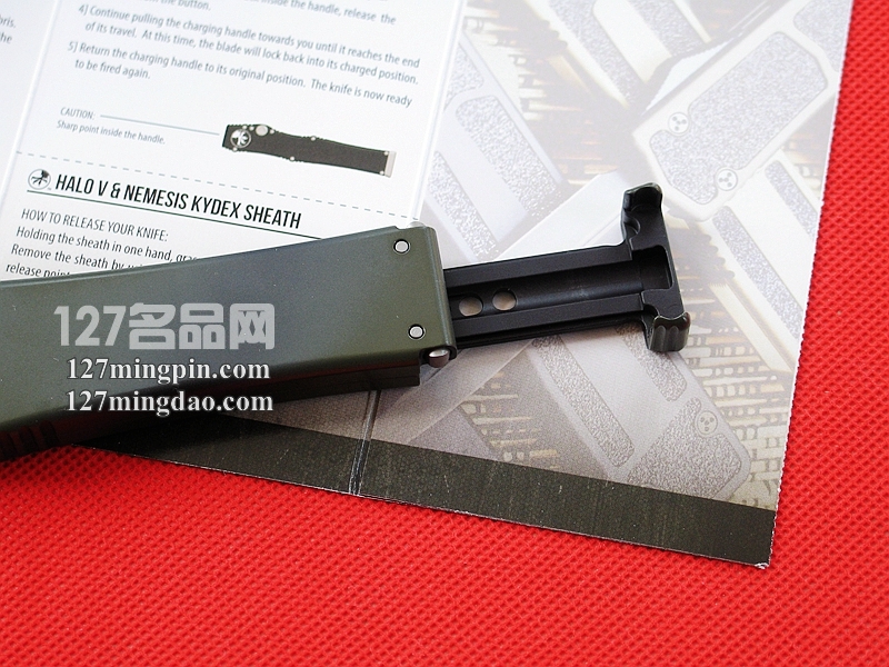  美国微技术MICROTECH 150-2GD 五代军用迷彩柄 半齿强力直弹刀