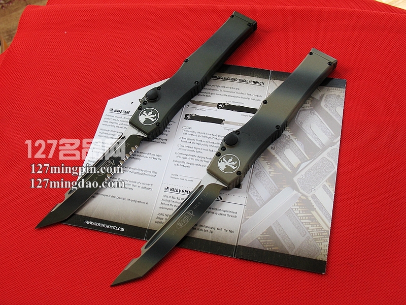  美国微技术MICROTECH 150-2GD 五代军用迷彩柄 半齿强力直弹刀