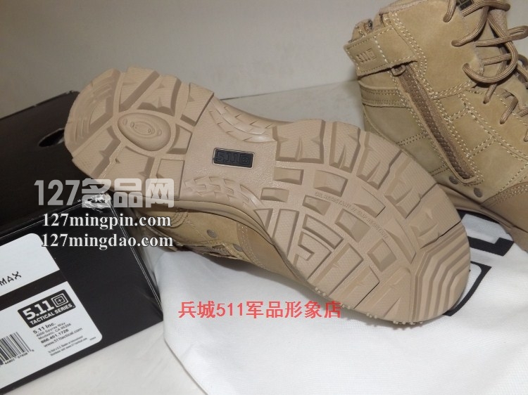 美国正品 5.11 沙漠靴 511勤务靴 拉链透气减震耐磨防 11007