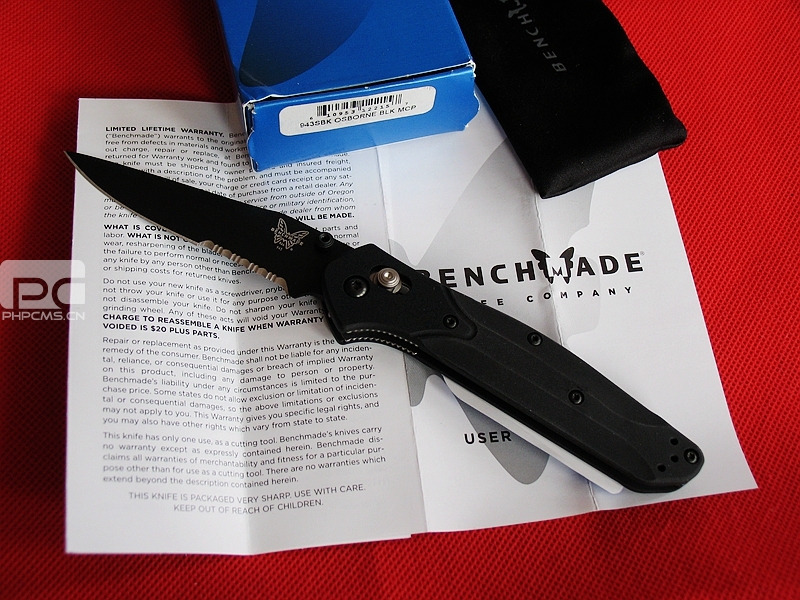 美国蝴蝶Benchmade 943SBK 华伦 半齿经典折刀 