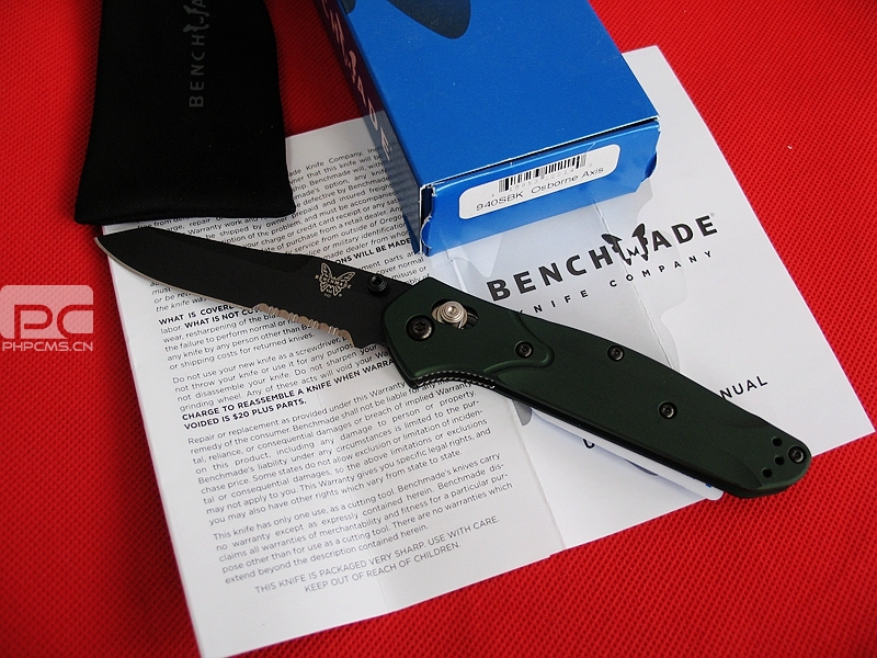 美国蝴蝶BENCHMADE 940SBK半齿 奥斯本设计经典折刀