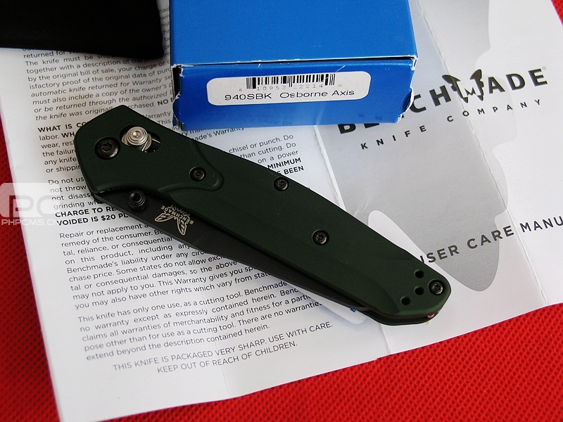 美国蝴蝶BENCHMADE 940SBK半齿 奥斯本设计经典折刀