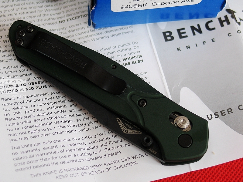 美国蝴蝶BENCHMADE 940SBK半齿 奥斯本设计经典折刀