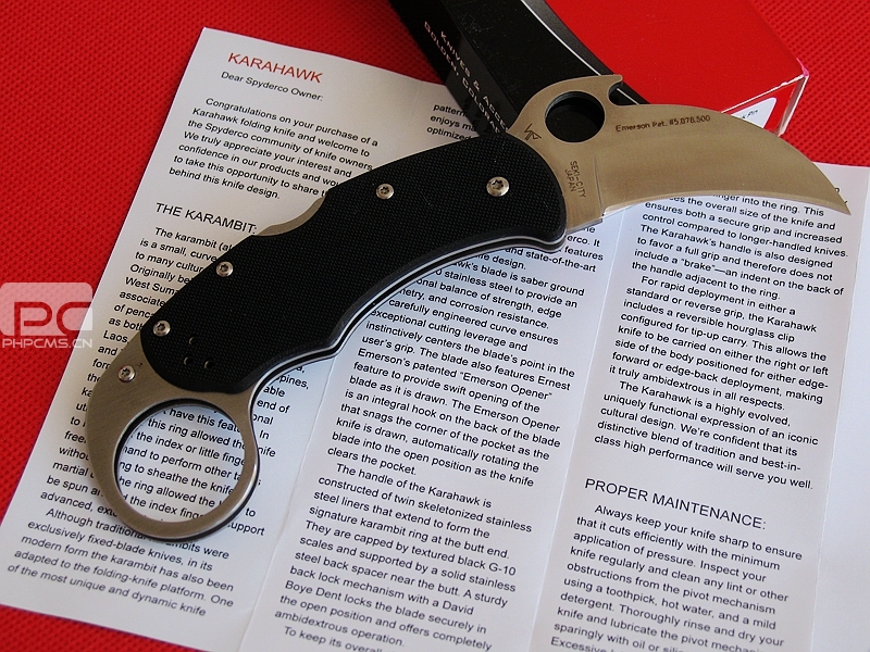 美国蜘蛛 SPYDERCO C170GP 鹰爪格斗刀