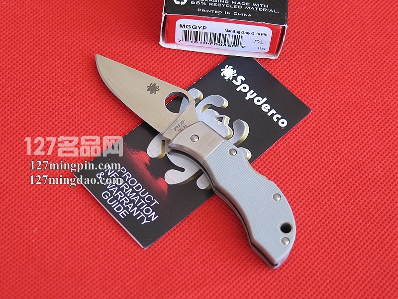 美国蜘蛛 SPYDERCO MGGYP 灰色G-10柄小瓢虫