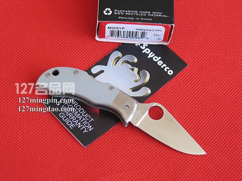 美国蜘蛛 SPYDERCO MGGYP 灰色G-10柄小瓢虫