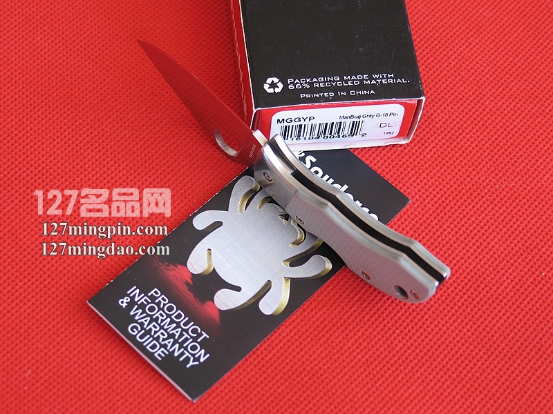 美国蜘蛛 SPYDERCO MGGYP 灰色G-10柄小瓢虫