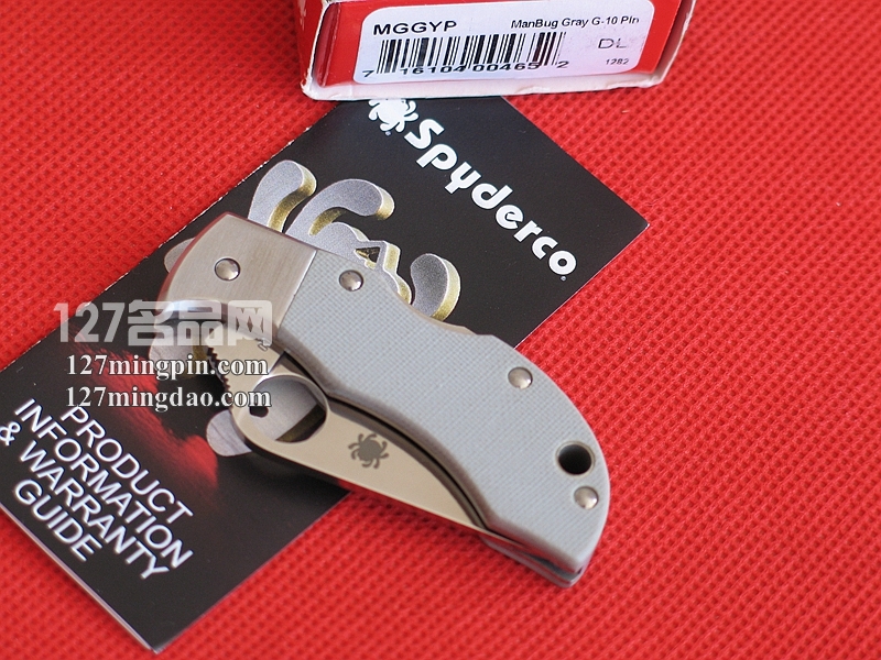 美国蜘蛛 SPYDERCO MGGYP 灰色G-10柄小瓢虫