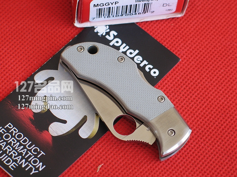 美国蜘蛛 SPYDERCO MGGYP 灰色G-10柄小瓢虫