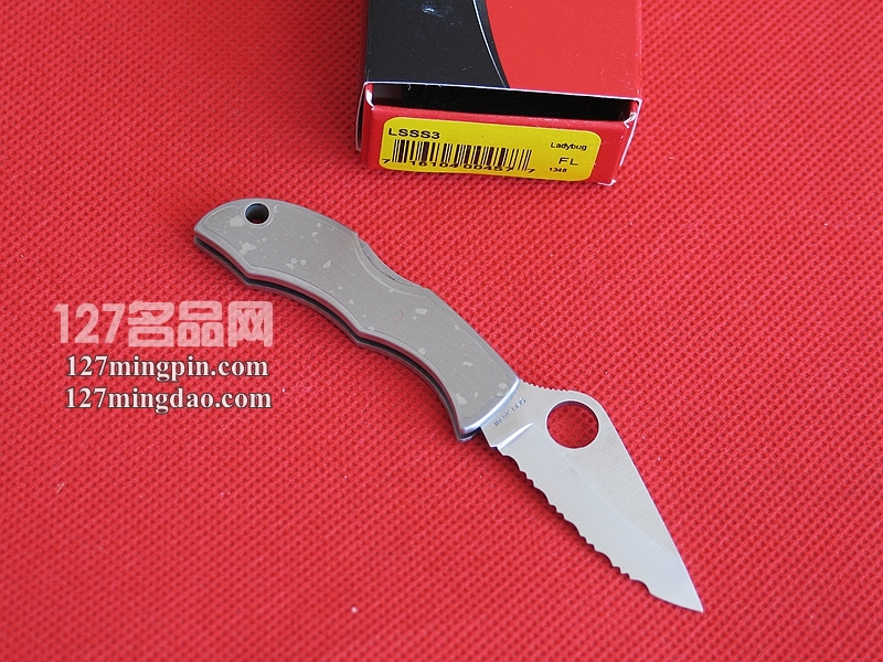 美国蜘蛛SPYDERCO LSSS3 全钢手柄小瓢虫 全齿刃小折刀