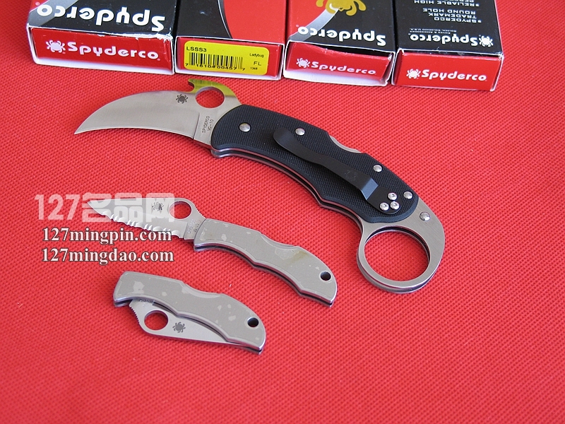 美国蜘蛛SPYDERCO LSSS3 全钢手柄小瓢虫 全齿刃小折刀