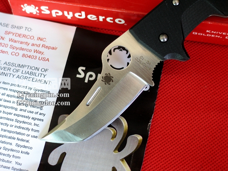 美国蜘蛛SPYDERCO C168GP 上翘式突击几何头战术折刀