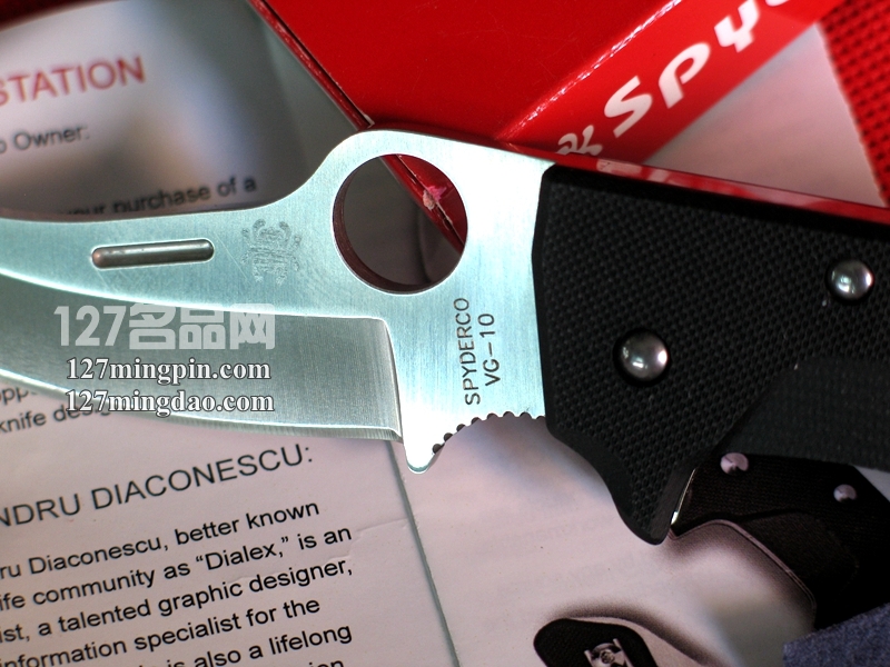 美国蜘蛛SPYDERCO C168GP 上翘式突击几何头战术折刀