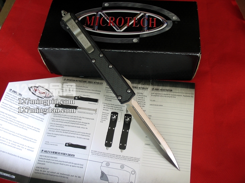 美国微技术 MICROTECH 106圣蚂蚁II代 单面全齿双锋碳纤维柄直跳