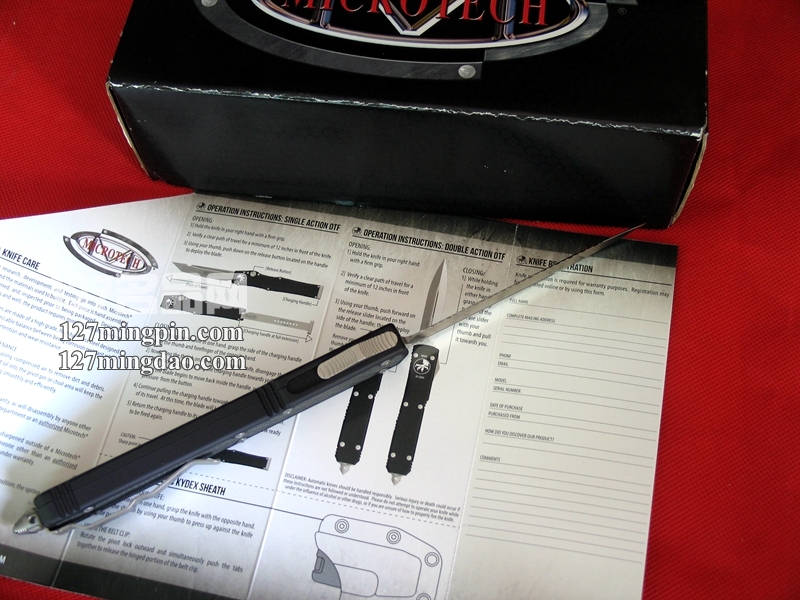美国微技术 MICROTECH 106圣蚂蚁II代 单面全齿双锋碳纤维柄直跳