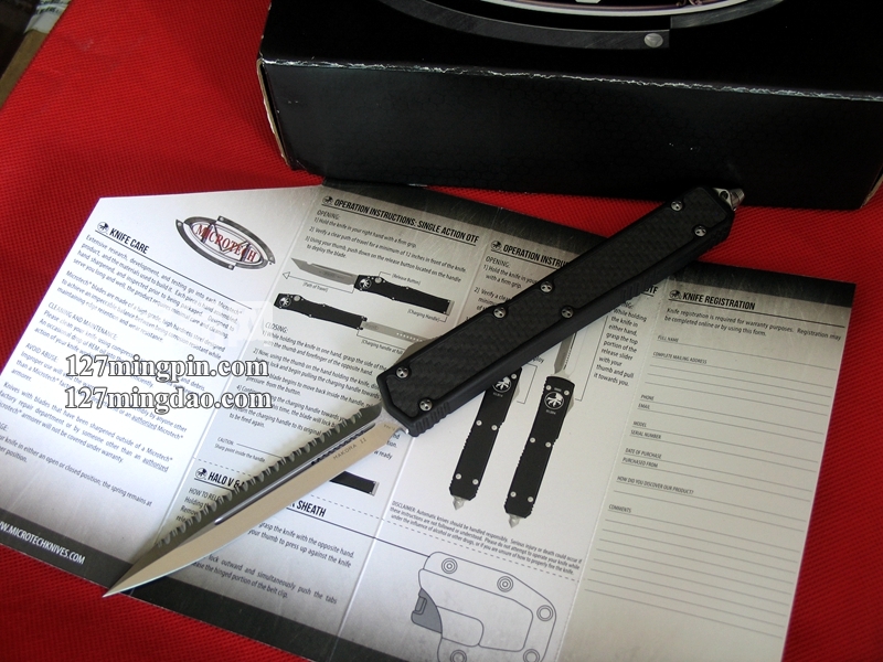 美国微技术 MICROTECH 106圣蚂蚁II代 单面全齿双锋碳纤维柄直跳