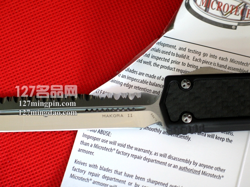 美国微技术 MICROTECH 106圣蚂蚁II代 单面全齿双锋碳纤维柄直跳