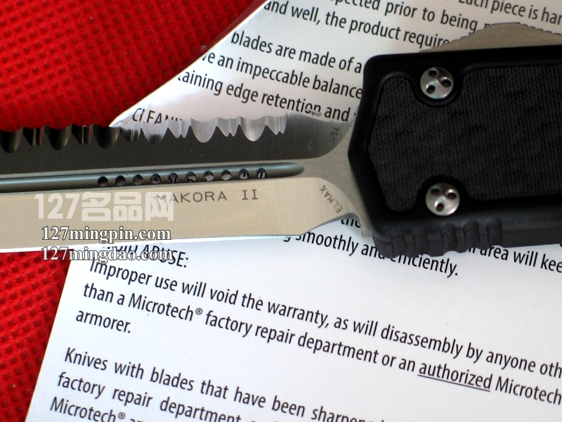 美国微技术 MICROTECH 106圣蚂蚁II代 单面全齿双锋碳纤维柄直跳