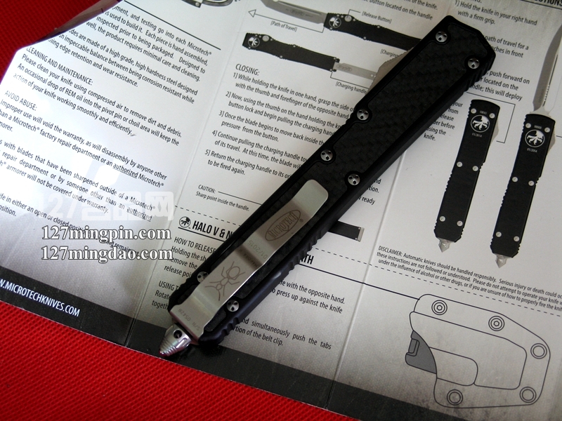 美国微技术 MICROTECH 106圣蚂蚁II代 单面全齿双锋碳纤维柄直跳