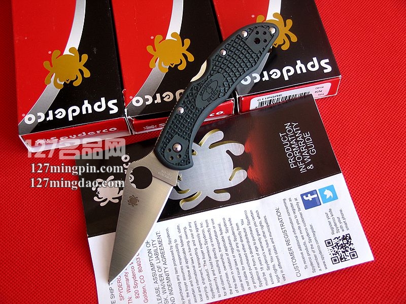 美国蜘蛛SPYDERCO C11PGRE ZDP-189粉末钢 墨绿色柄折刀