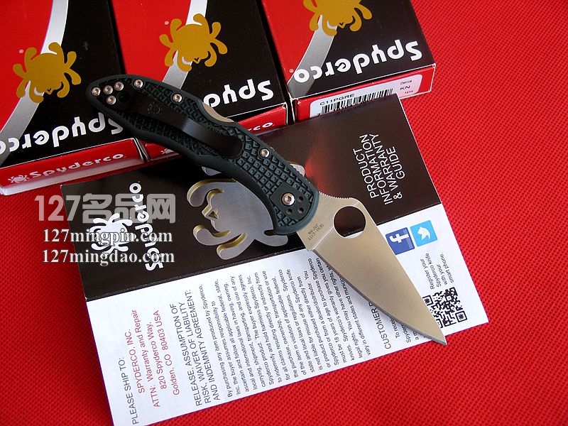 美国蜘蛛SPYDERCO C11PGRE ZDP-189粉末钢 墨绿色柄折刀