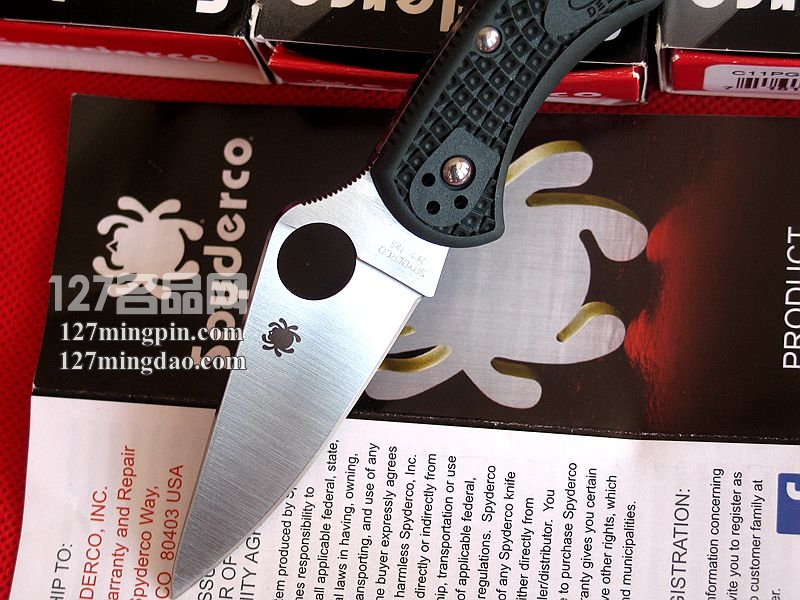 美国蜘蛛SPYDERCO C11PGRE ZDP-189粉末钢 墨绿色柄折刀