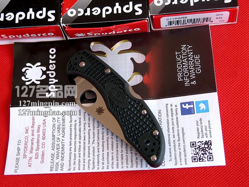 美国蜘蛛SPYDERCO C11PGRE ZDP-189粉末钢 墨绿色柄折刀