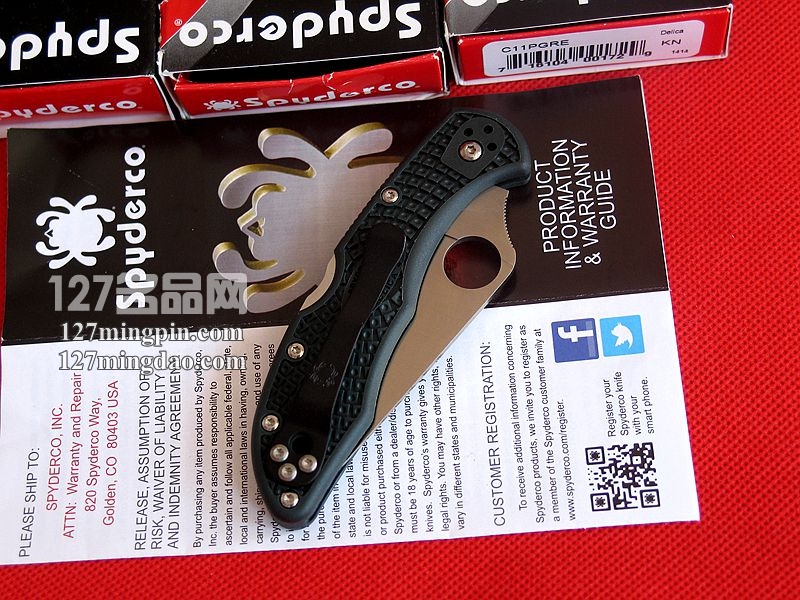 美国蜘蛛SPYDERCO C11PGRE ZDP-189粉末钢 墨绿色柄折刀