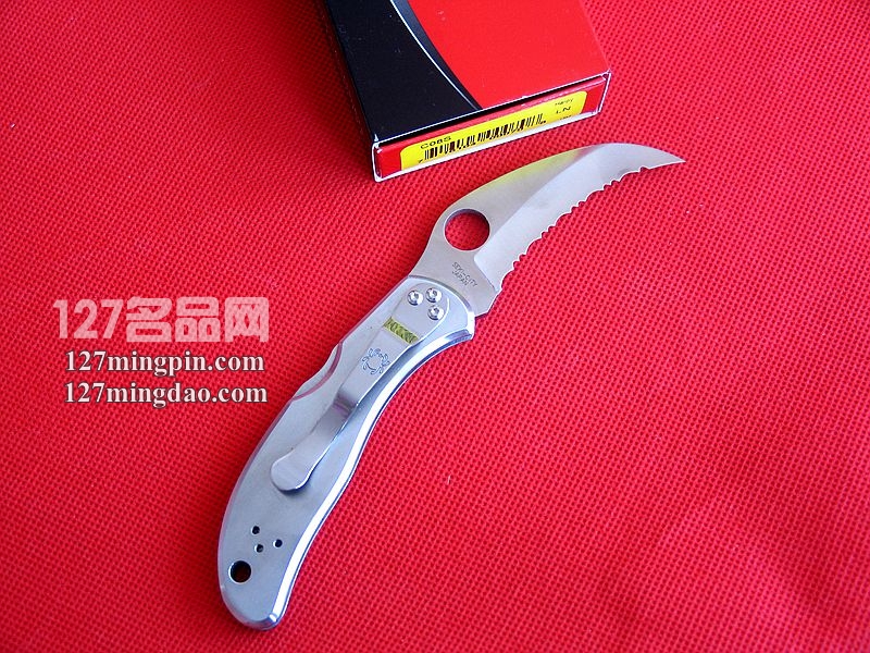 美国蜘蛛SPYDERCO C08S 大角鹰 全齿折刀