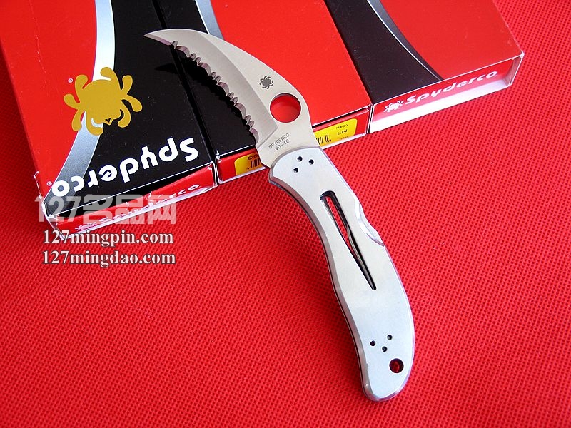 美国蜘蛛SPYDERCO C08S 大角鹰 全齿折刀