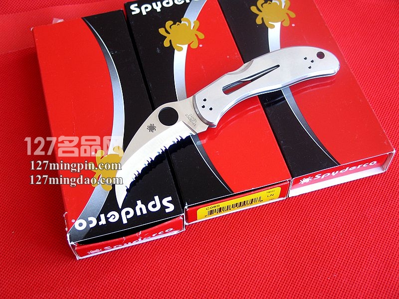 美国蜘蛛SPYDERCO C08S 大角鹰 全齿折刀