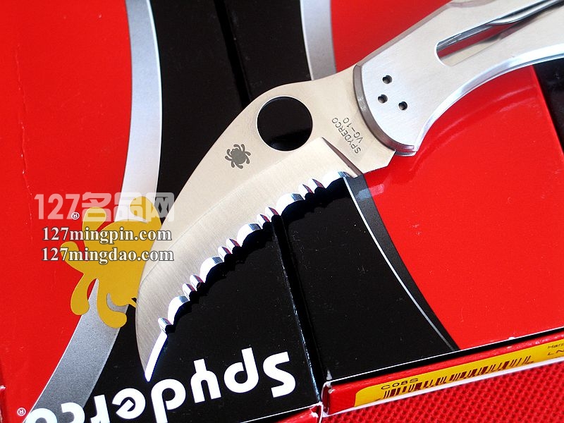 美国蜘蛛SPYDERCO C08S 大角鹰 全齿折刀