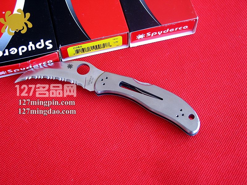 美国蜘蛛SPYDERCO C08S 大角鹰 全齿折刀