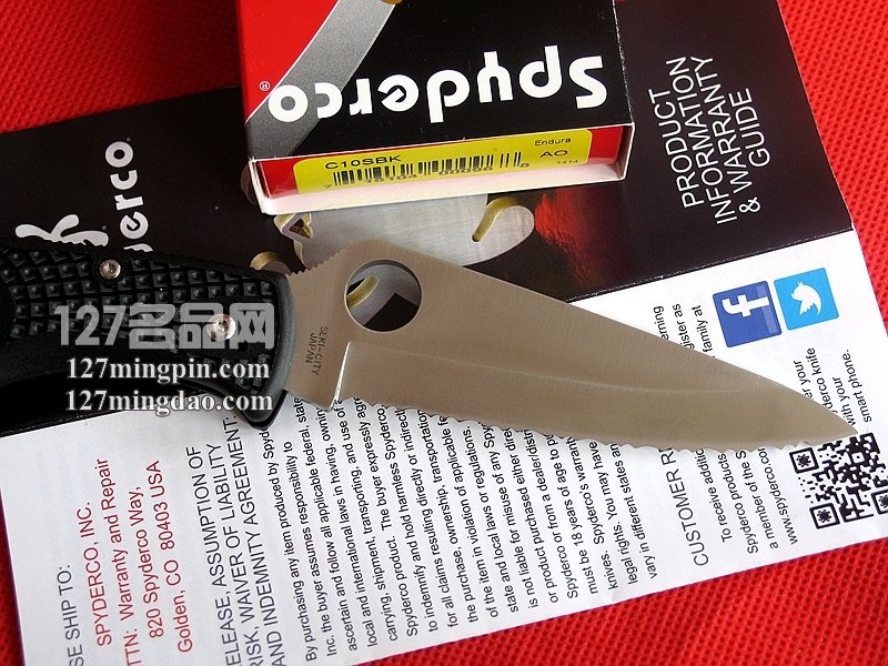 美国蜘蛛SPYDERCO C10SBK 全齿刃