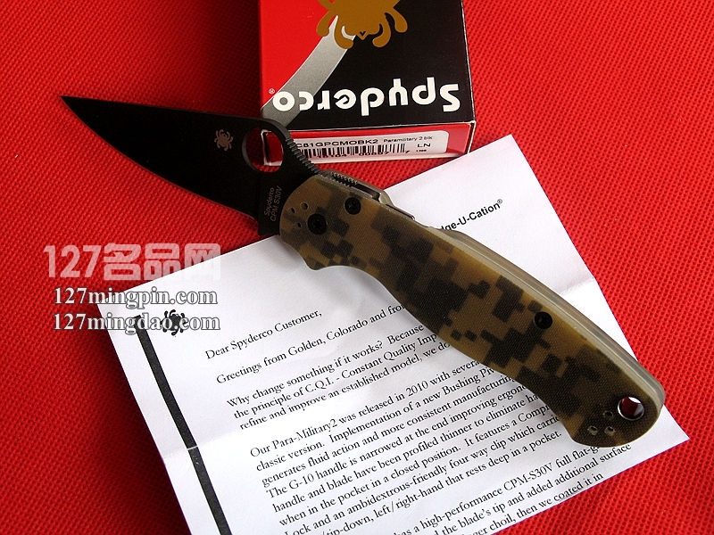 美国蜘蛛SPYDERCO C81GPCMOBK2 二代美军迷彩版折刀