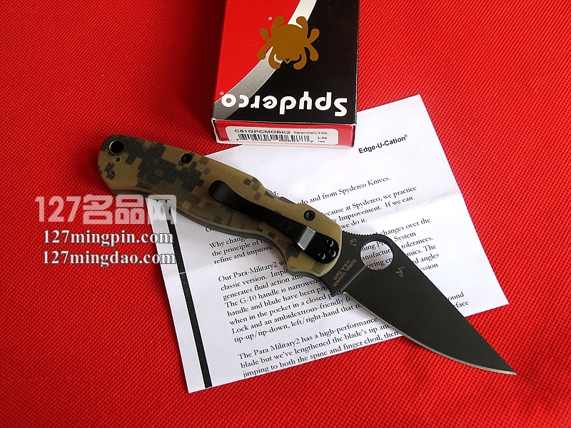 美国蜘蛛SPYDERCO C81GPCMOBK2 二代美军迷彩版折刀