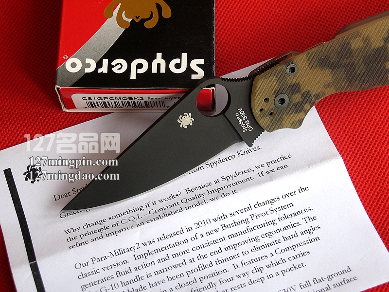 美国蜘蛛SPYDERCO C81GPCMOBK2 二代美军迷彩版折刀